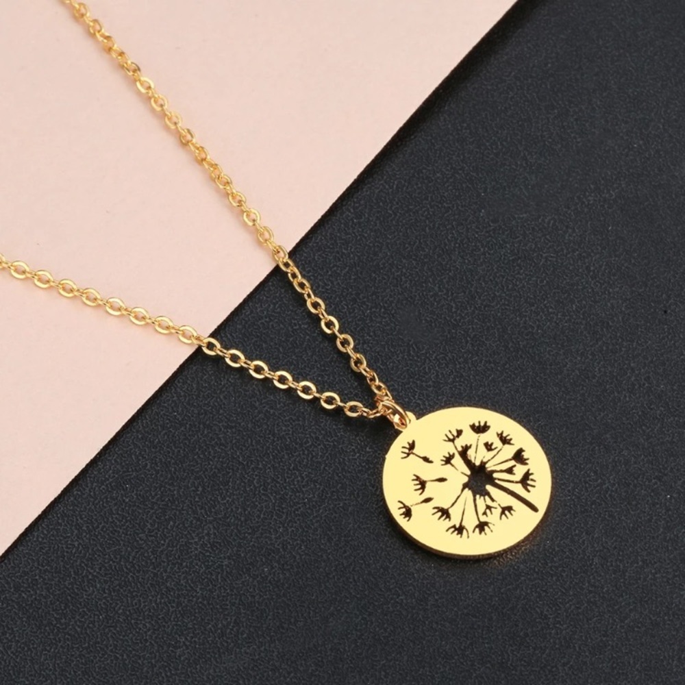 “Make A Wish” Dandelion Plant Floral Boho Necklace - Picture 6 of 6
